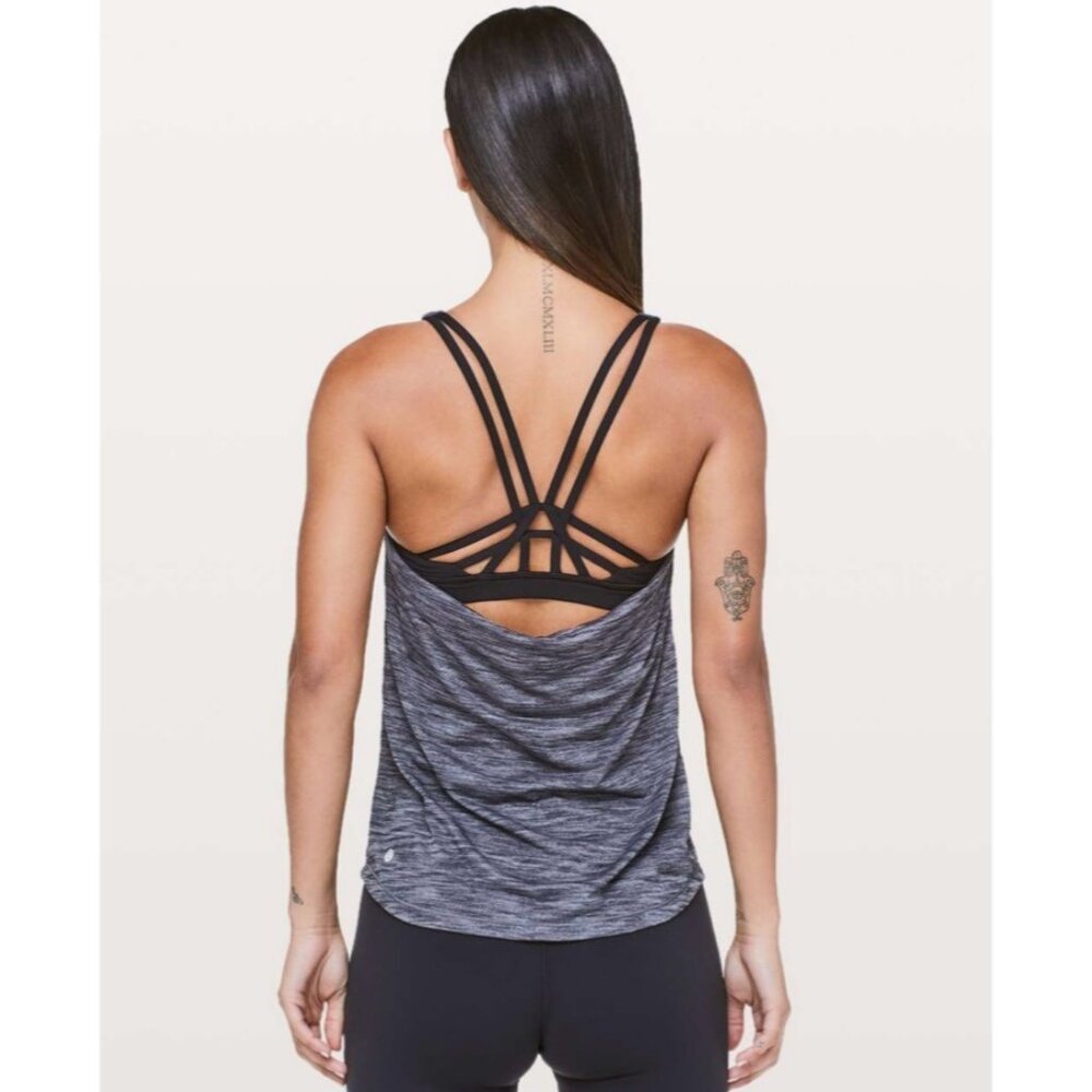 lululemon athletica Black and Gray Tank Top